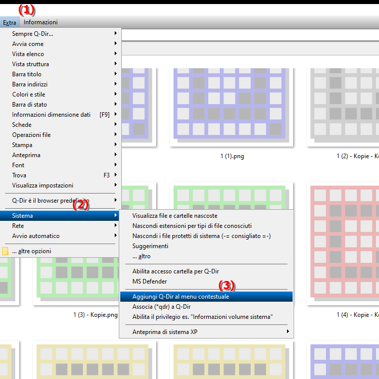 Come aggiungo Quad File Explorer Q Dir al menu Shell di Windows